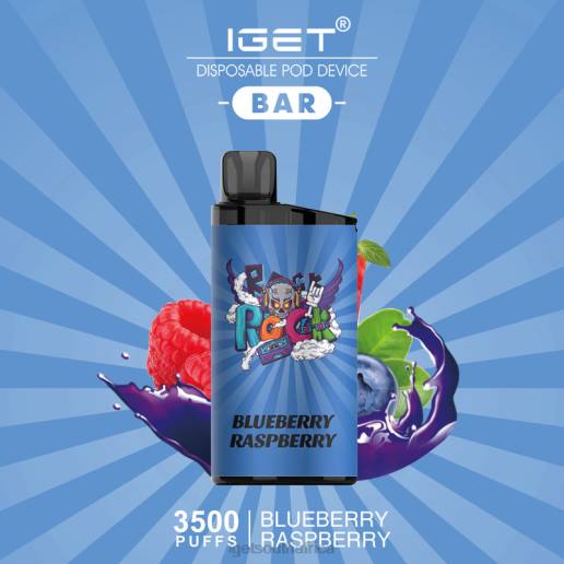 IGET Vape South Africa BAR - 3500 PUFFS Z424618 Blueberry Raspberry Ice