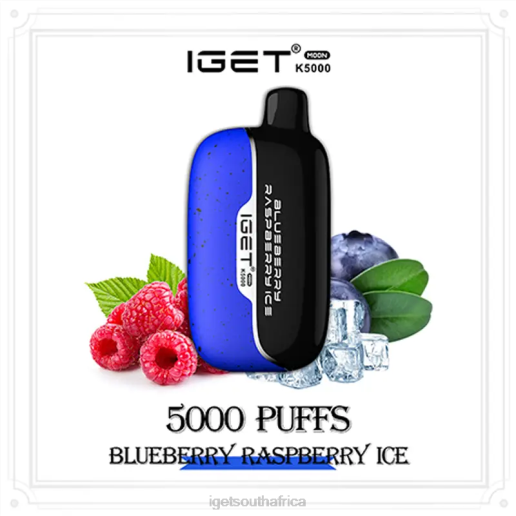 IGET Vape South Africa Moon 5000 Puffs Z424213 Blueberry Raspberry Ice