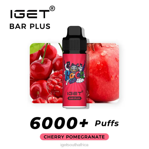 IGET Vape South Africa Bar Plus 6000 Puffs Z424243 Cherry Pomegranate