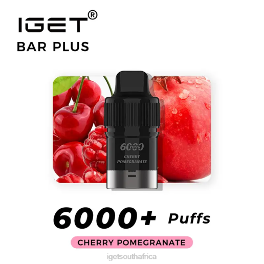 IGET Vape South Africa Bar Plus Pod 6000 Puffs Z424267 Cherry Pomegranate