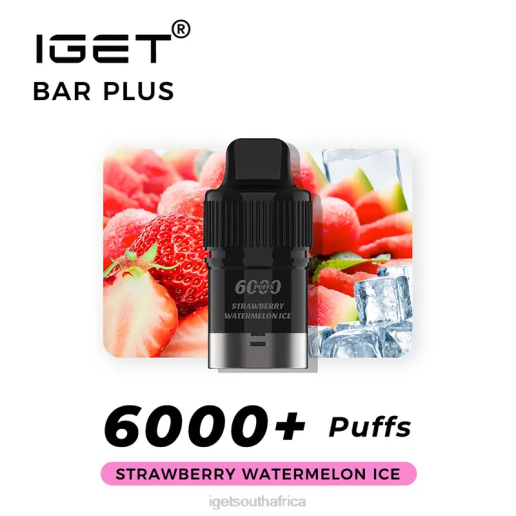 IGET Vapes On Sale Bar Plus Pod 6000 Puffs Z424271 Strawberry Watermelon Ice